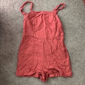 Old Navy Coral Sleeveless Girls Romper with Pockets